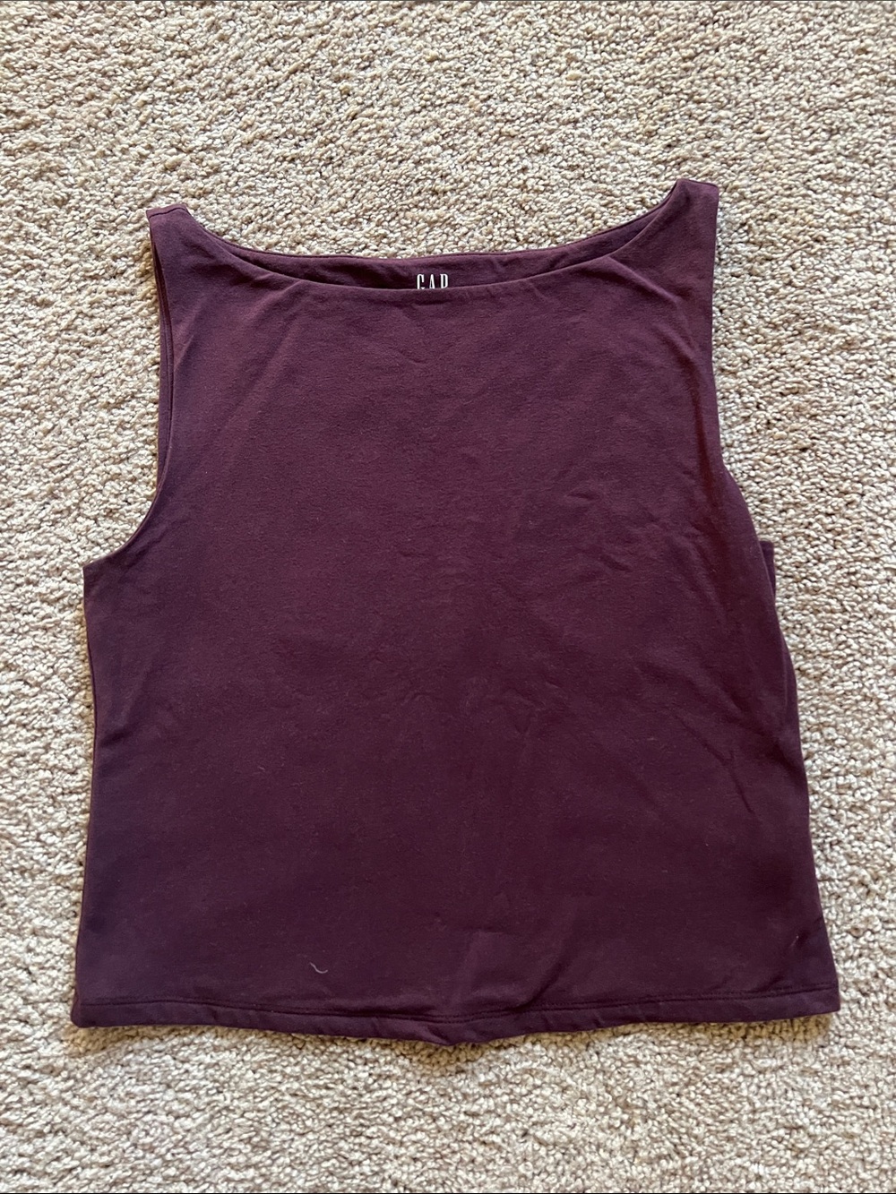 GAP Women's Closeknit Sleeveless Square-Neck Tank - Plum